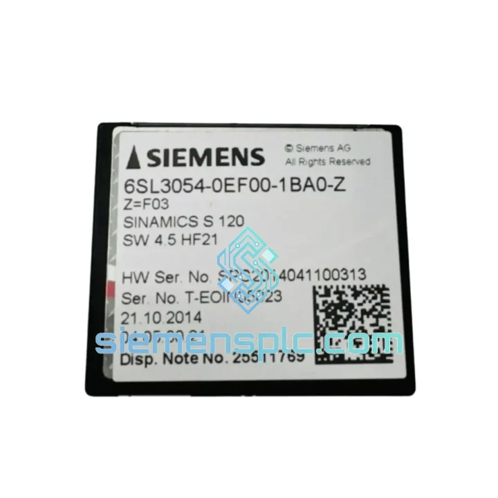 Siemens 6SL3054-0EF00-1BA0-Z Parameter Memory Card – SINAMICS S120