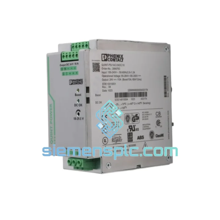 PHOENIX CONTACT QUINT-PS/1AC/24VDC/10 2866763 DIN Rail Power Supply