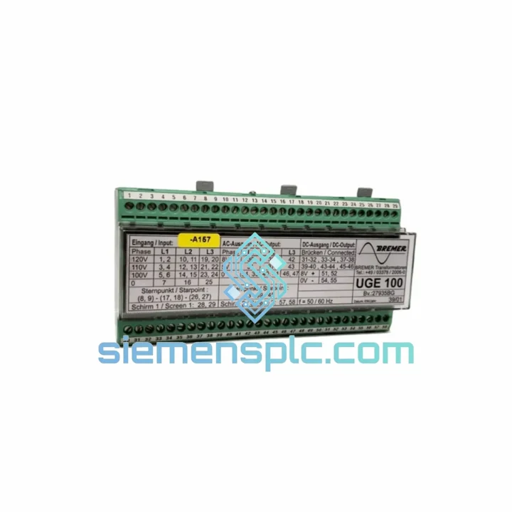 Bremer Transformatoren UGE100 Voltage Detection Module